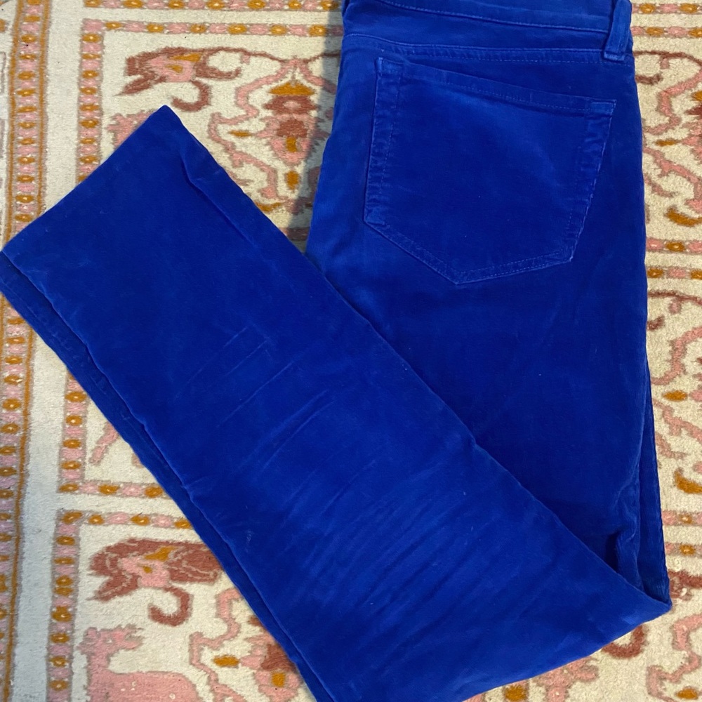 Royal blue J Brand skinny cords